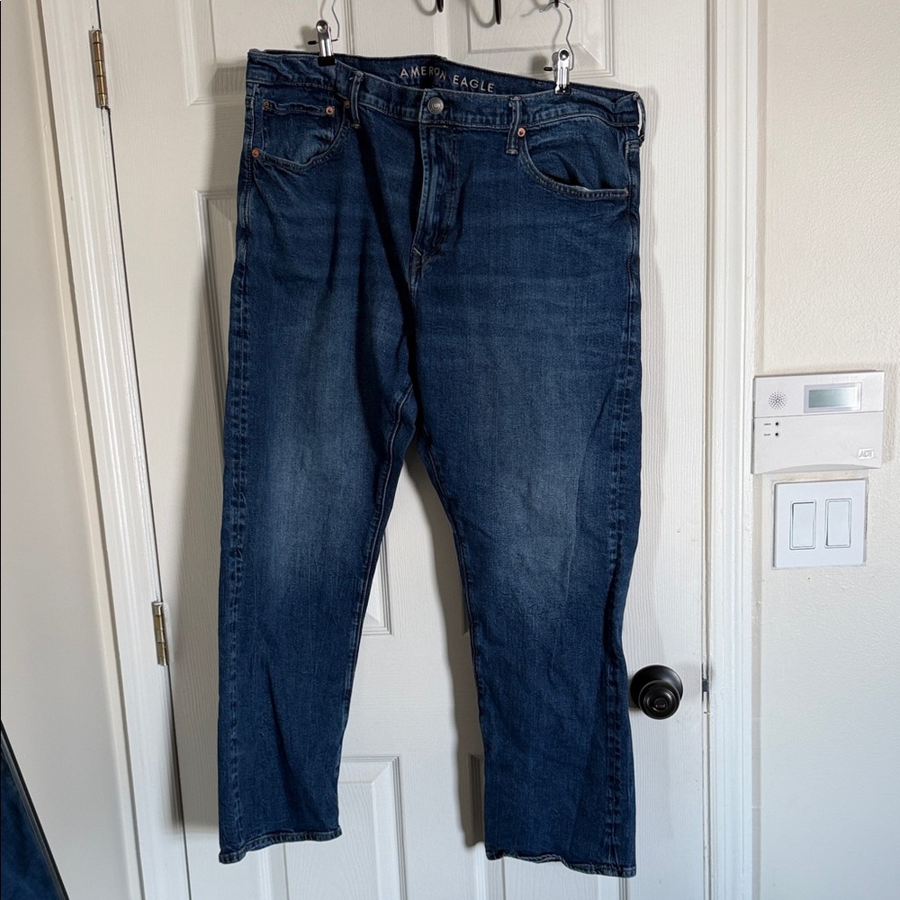 American Eagle Outfitters Men's Deep Indigo Straight Jeans